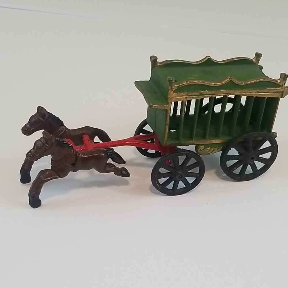 Vintage cast iron wagon